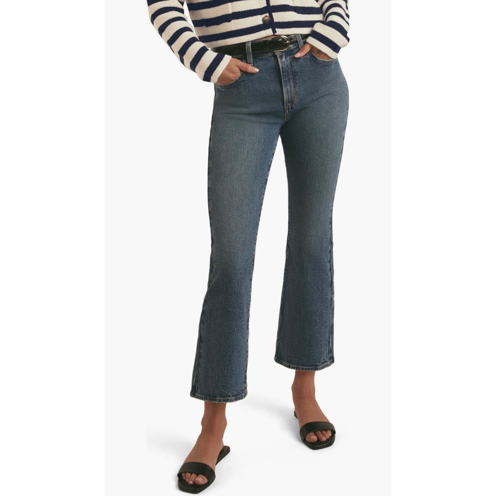 Favorite Daughter Erin Chelsea High Rise Crop Bootcut Jeans Medium Wash NWT 23